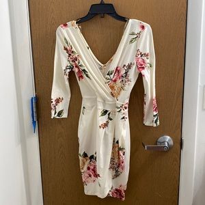 Cream flower dress